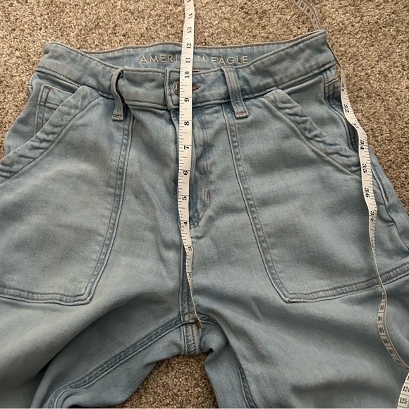 American Eagle Super baggy hi rise wide leg utility jeans 0 - Picture 7 of 10